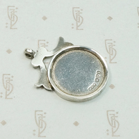 Engraved Silver Disc English Medal Fob