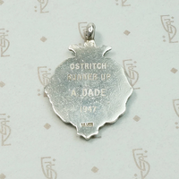Black Enamel on Sterling Darts Medal Fob