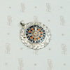 English Dart Board Sterling & Enamel Medal Fob