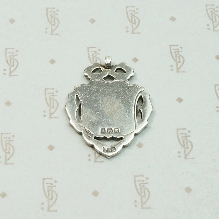 Colorful Enameled Silver Football Medal Fob