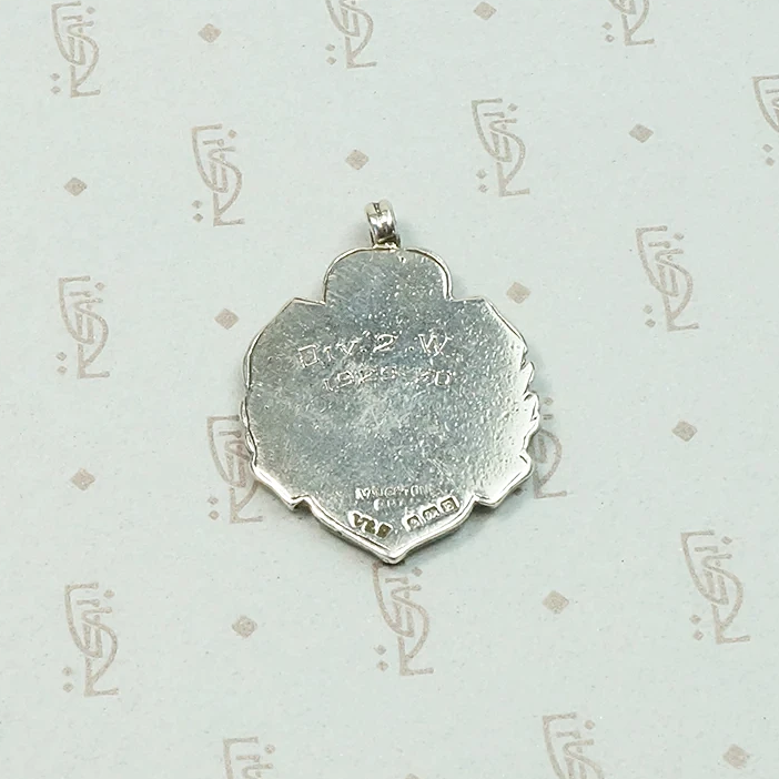 Enameled Sterling Ipswich & District Football League Fob