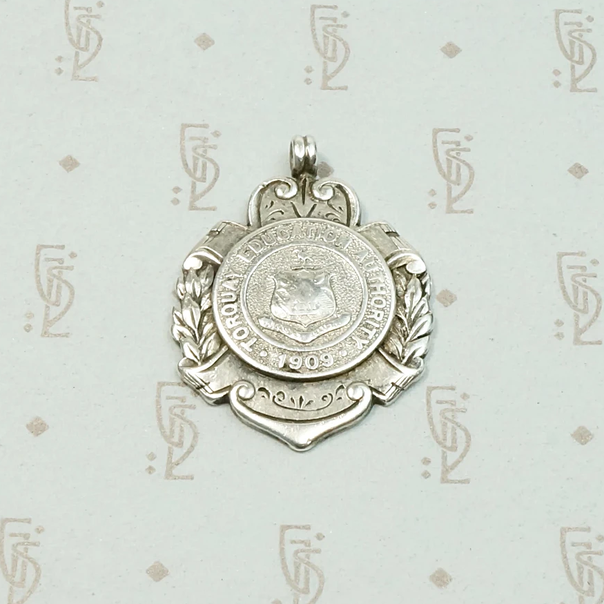 Edwardian Torquay Education Authority Medal Fob