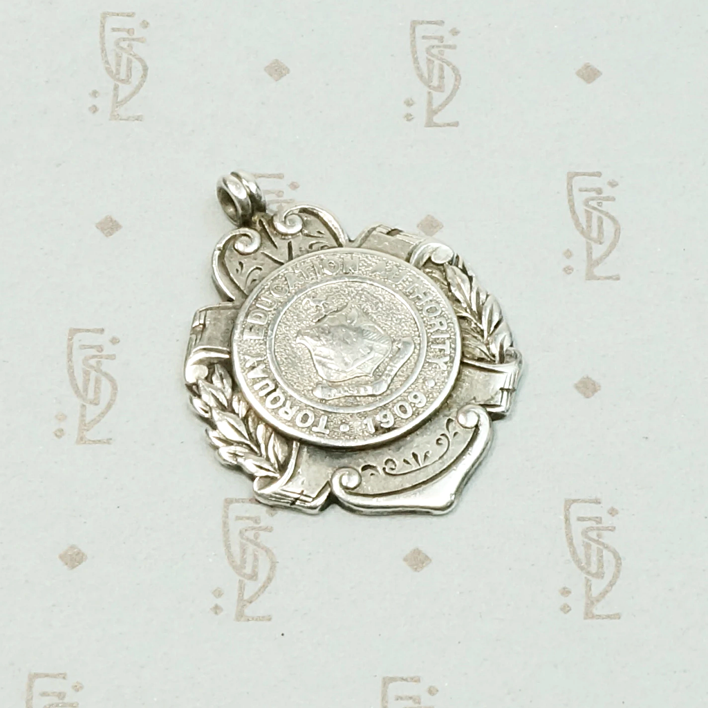 Edwardian Torquay Education Authority Medal Fob