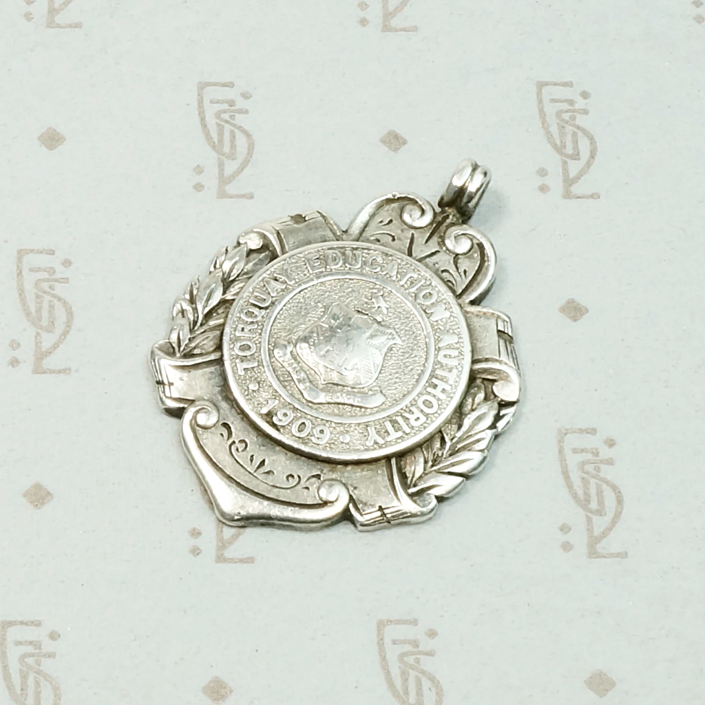 Edwardian Torquay Education Authority Medal Fob