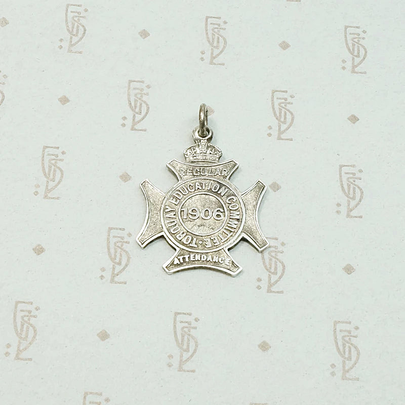 Edwardian Regular Attendance Medal from Torquay England