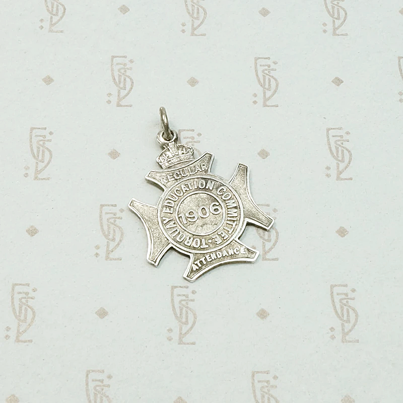 Edwardian Regular Attendance Medal from Torquay England