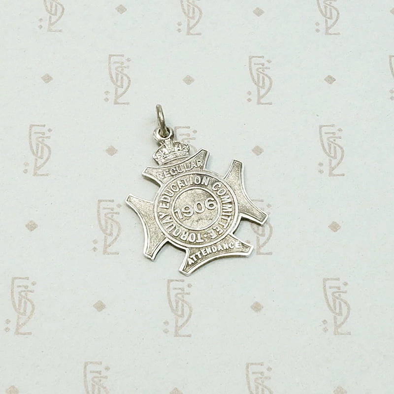 Edwardian Regular Attendance Medal from Torquay England
