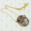 Elegant Georgian Pendant with Pink & White Agate