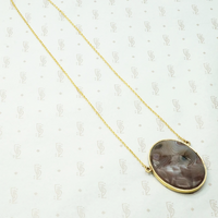 Fascinating Georgian "Wood Grain" Agate Pendant 