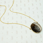 Coffee & Cream Georgian Agate Pendant