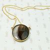 Coffee & Cream Georgian Agate Pendant