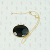 Refined Black & Brass Georgian Agate Pendant