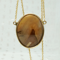 Piquant Earth Tone Georgian Agate Pendant