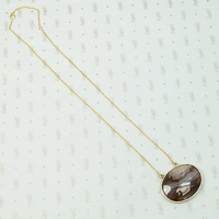 Exquisite Picture Agate Georgian Pendant