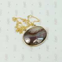 Exquisite Picture Agate Georgian Pendant