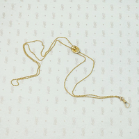 Gold Art Nouveau Slide Chain with Diamond