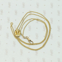 Gold Art Nouveau Slide Chain with Diamond