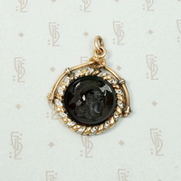 Goddess Athena Cameo in Rose Gold & Platinum