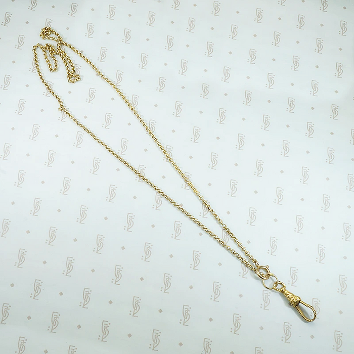 Luxe 18k Gold Chain with Fabulous Engraved Hook