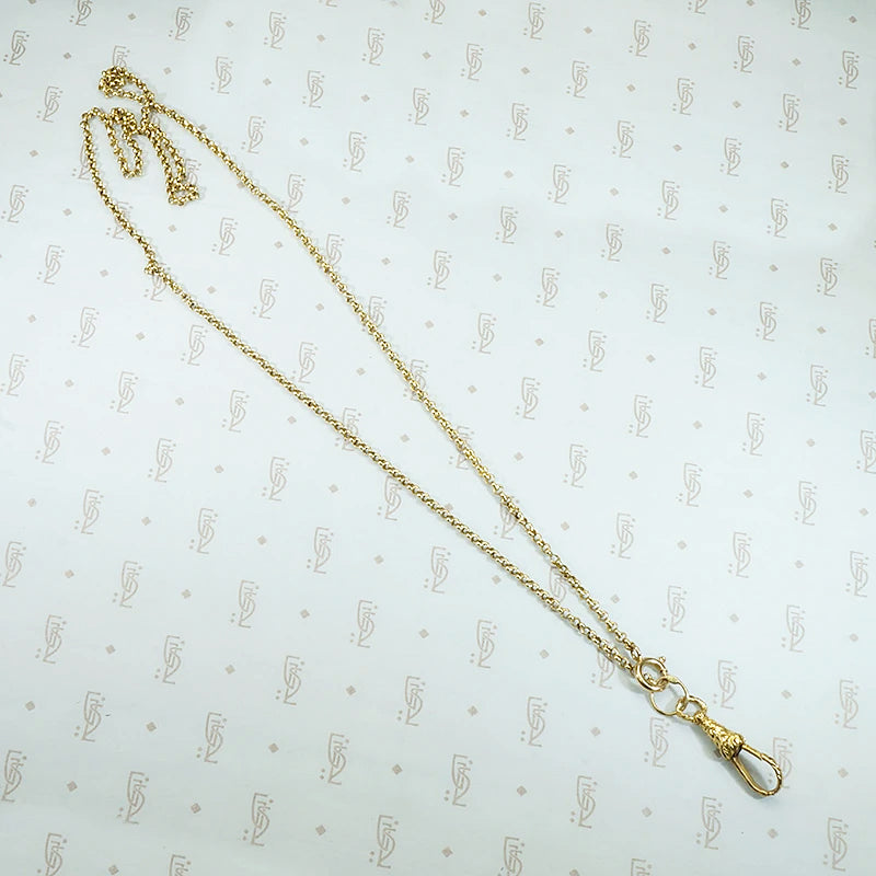 Luxe 18k Gold Chain with Fabulous Engraved Hook