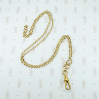 Luxe 18k Gold Chain with Fabulous Engraved Hook