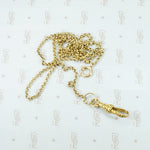 Luxe 18k Gold Chain with Fabulous Engraved Hook