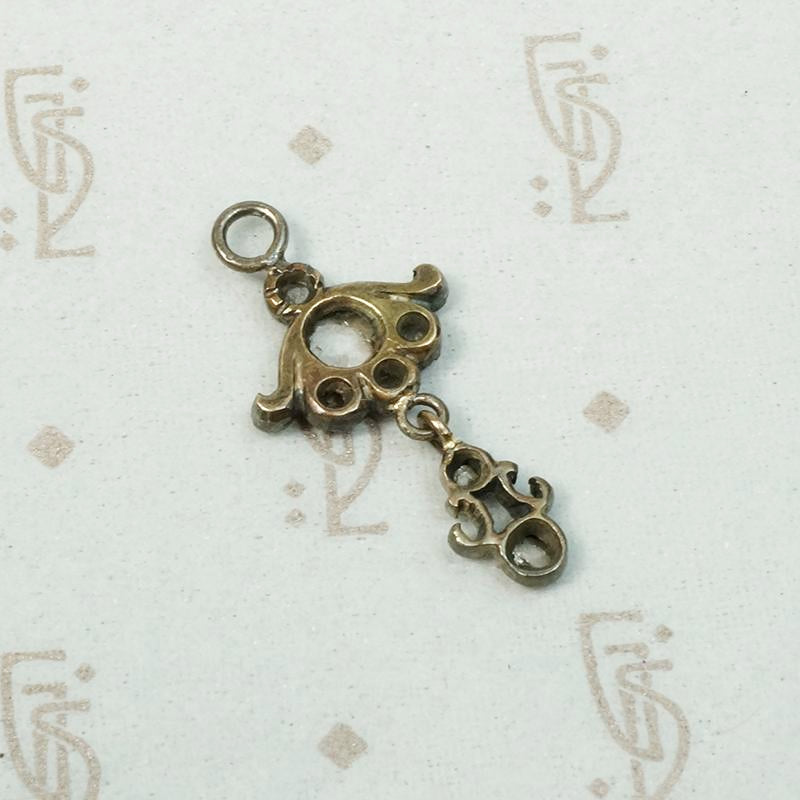 Crying Eye Rose Cut Diamonds in Silver Pendant