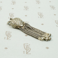 Sterling Tassel with Heart-Shaped Repoussé Top
