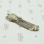 Sterling Tassel with Heart-Shaped Repoussé Top