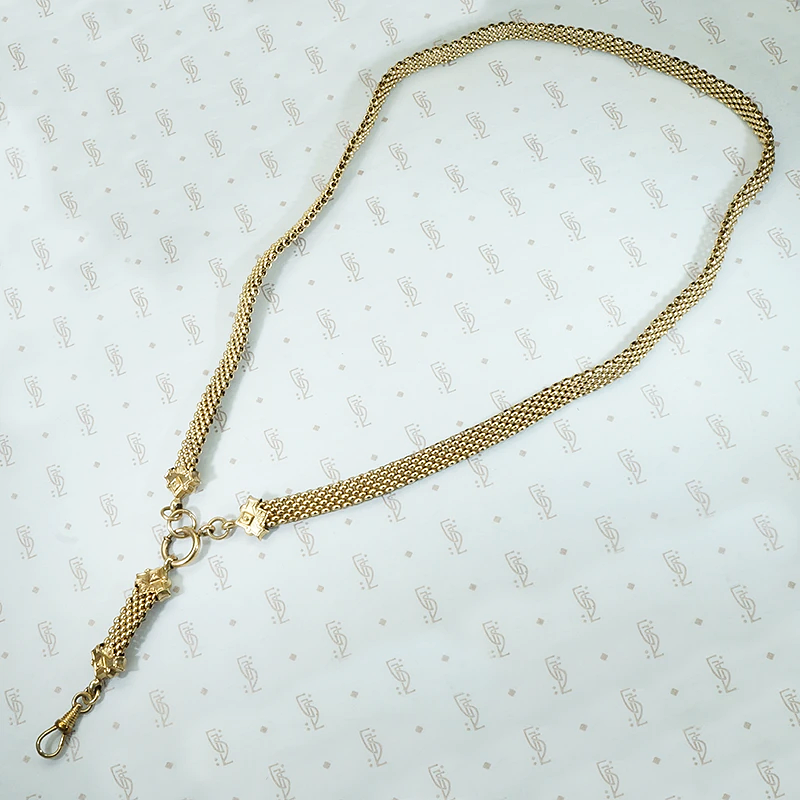 Antique Flat Mesh Chain with Removable Drop
