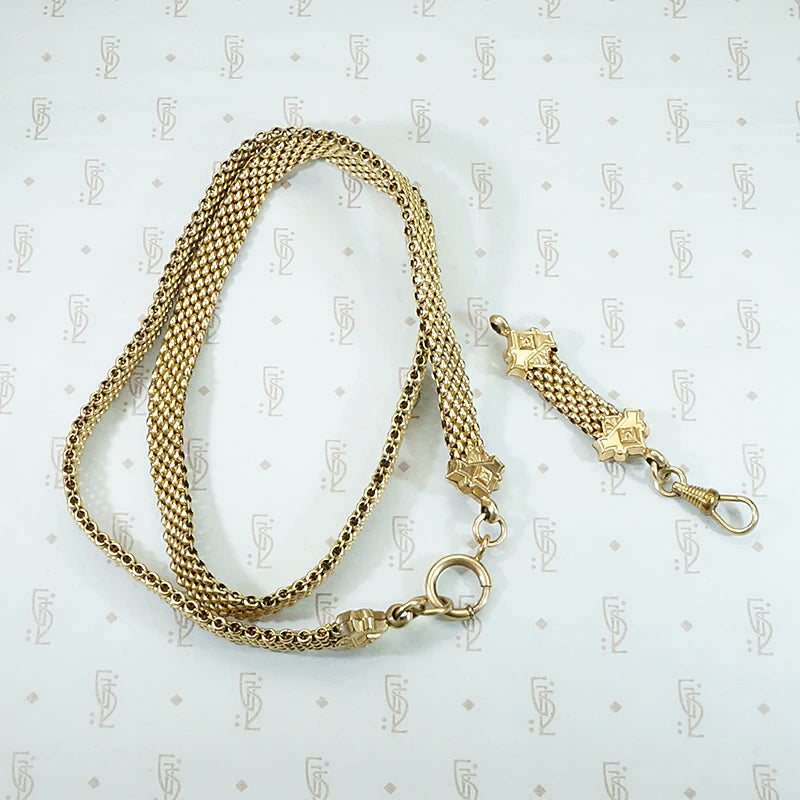 Antique Flat Mesh Chain with Removable Drop