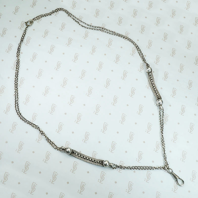 Silver Married Chain with Elegant Details