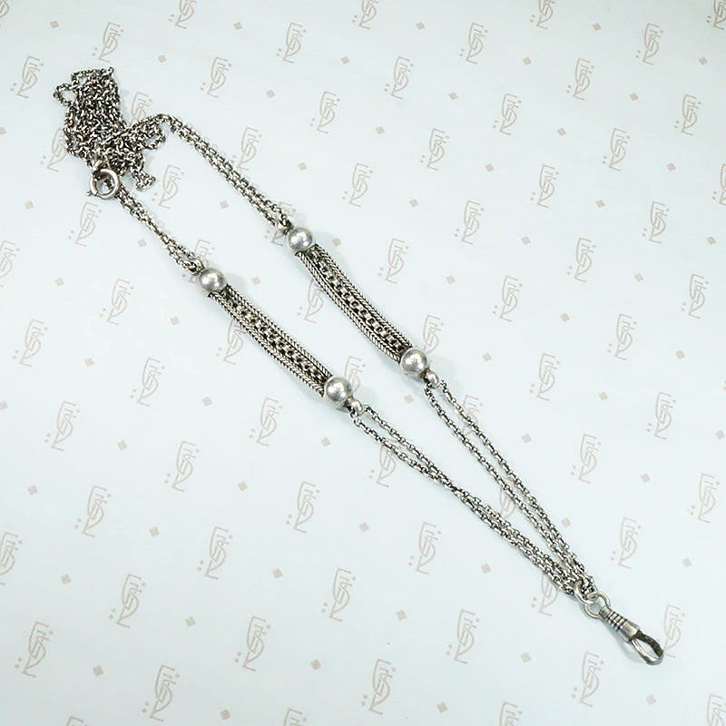 Silver Married Chain with Elegant Details