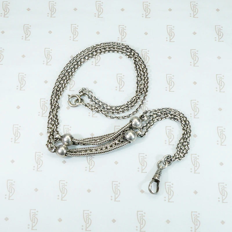 Silver Married Chain with Elegant Details