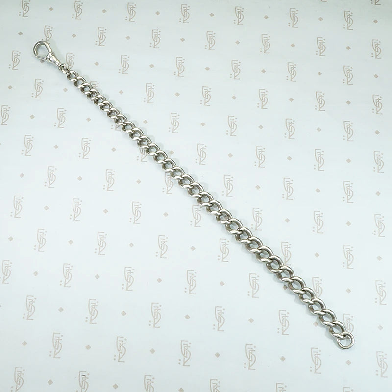 Slinky English Silver Graduated Curb Bracelet