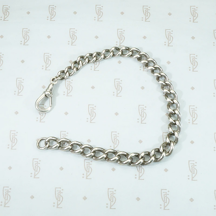 Slinky English Silver Graduated Curb Bracelet