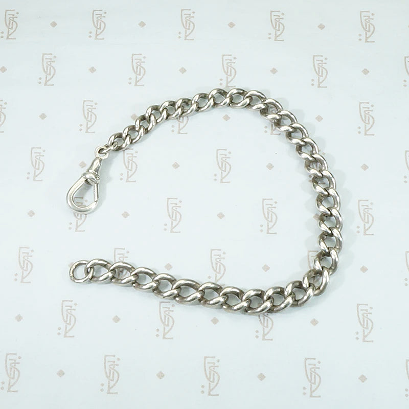 Slinky English Silver Graduated Curb Bracelet