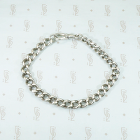 Slinky English Silver Graduated Curb Bracelet