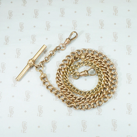 Gold Filled Curb Married Chain with Engraved Details