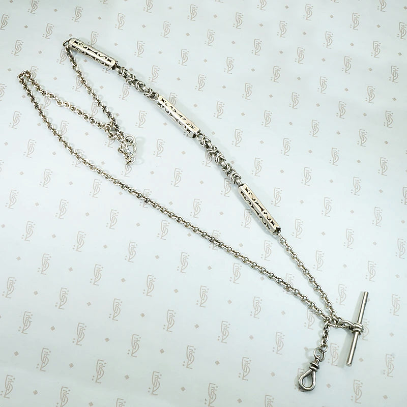 Fabulous Antique Lantern Link Married Chain Necklace