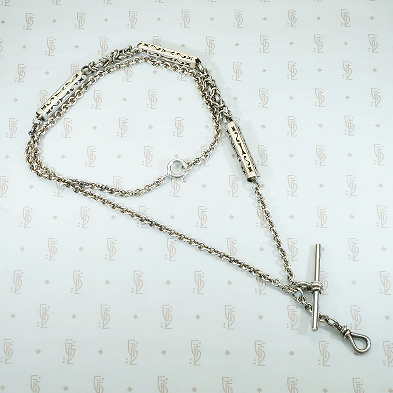 Fabulous Antique Lantern Link Married Chain Necklace