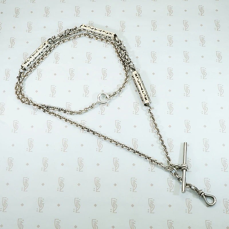 Fabulous Antique Lantern Link Married Chain Necklace
