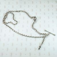 Sterling Silver Married Chain with Twisted Bar & Ball
