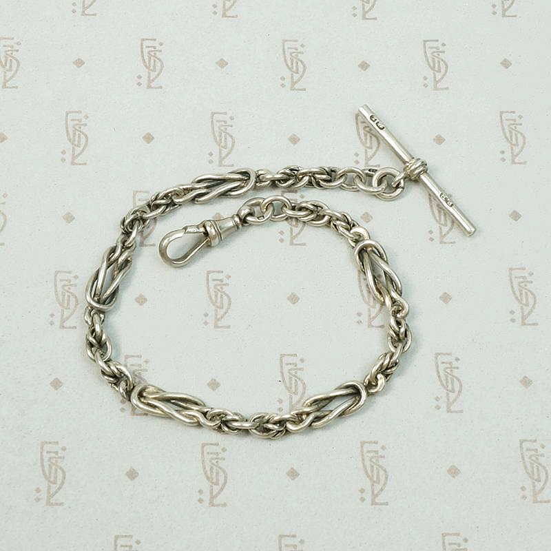 English Sterling Love Knot Link Bracelet