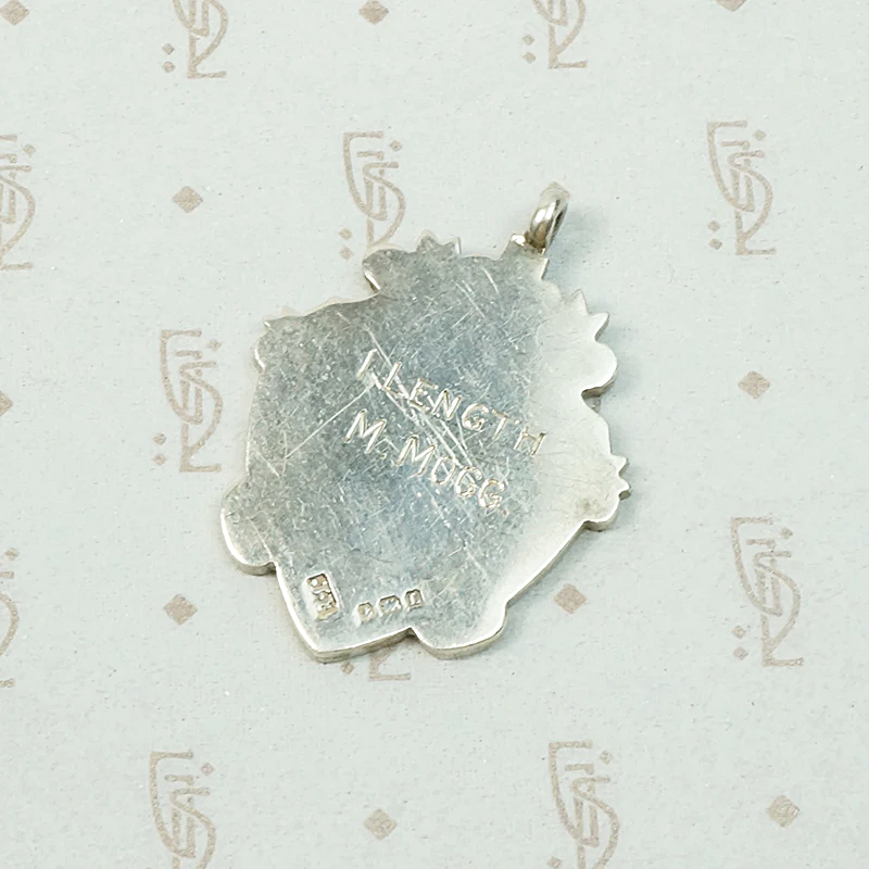 English Shield Fob with Banner and Crown