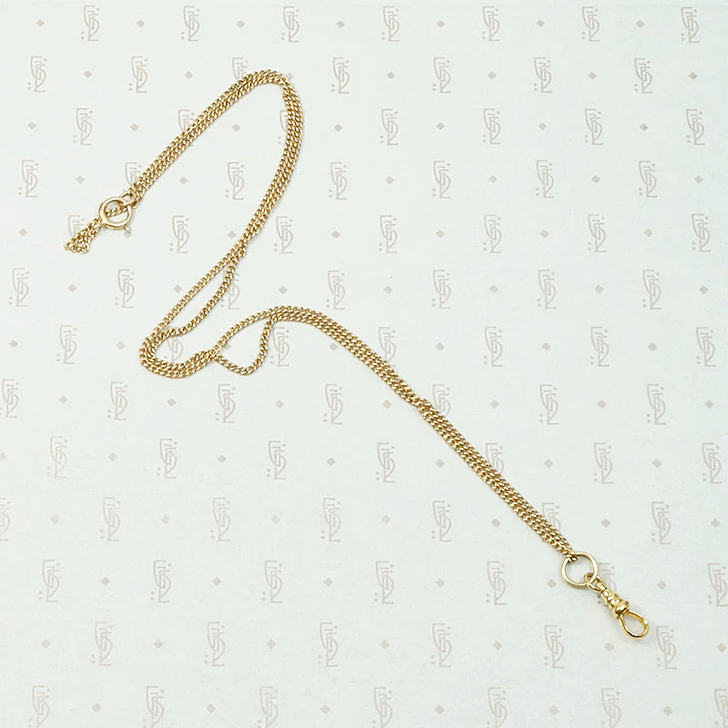 Long Married Chain of Vintage Rose & Yellow Gold