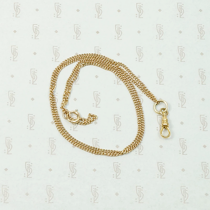 Long Married Chain of Vintage Rose & Yellow Gold