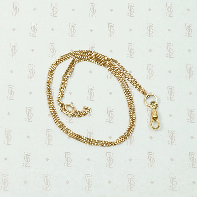 Long Married Chain of Vintage Rose & Yellow Gold