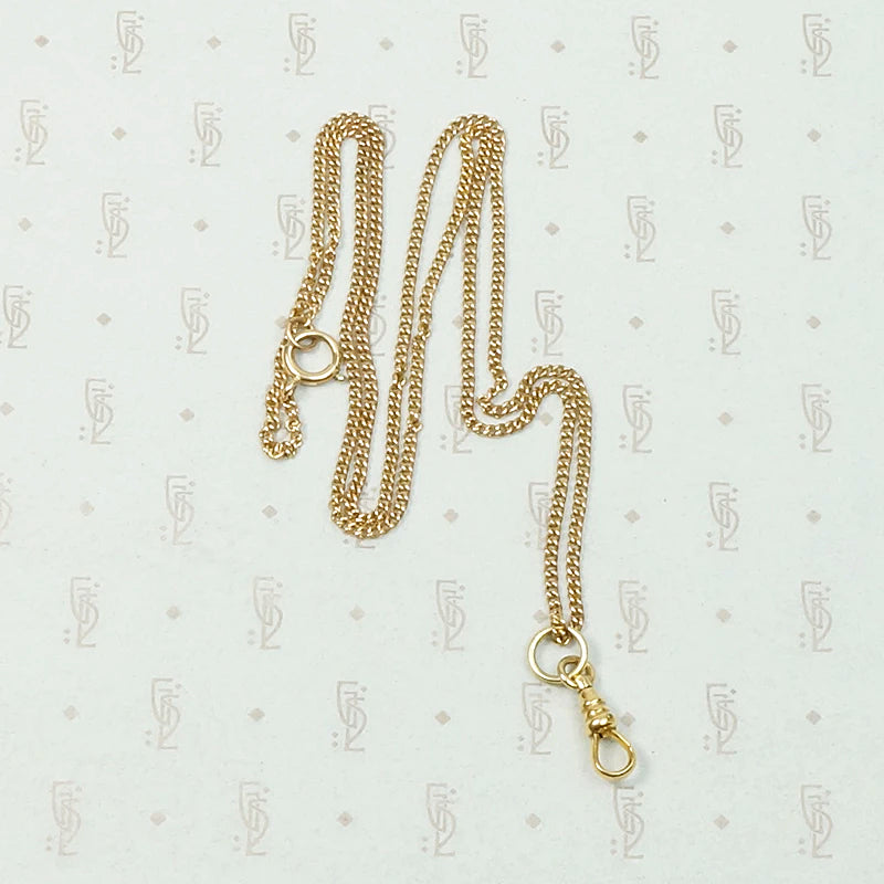 Long Married Chain of Vintage Rose & Yellow Gold