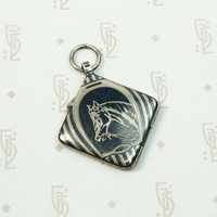 Wonderful Niello & Silver Horse Locket